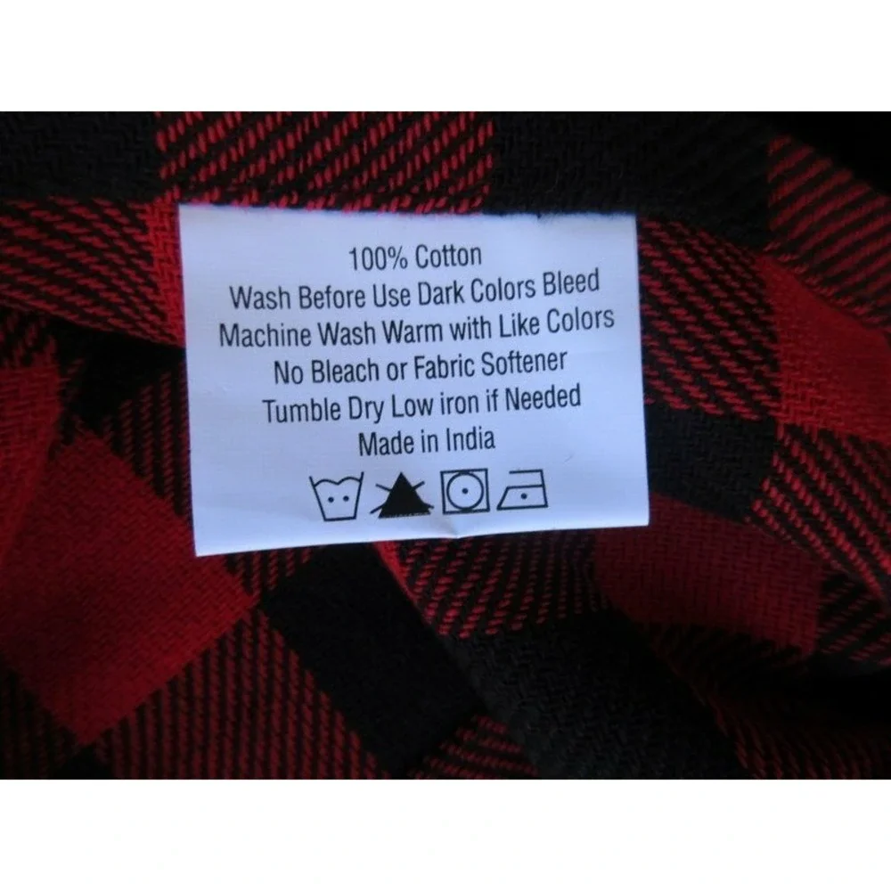 Robert Stanley‎ Northwood Lodge 2 Christmas Tea Towels Black/Red Buffalo Check